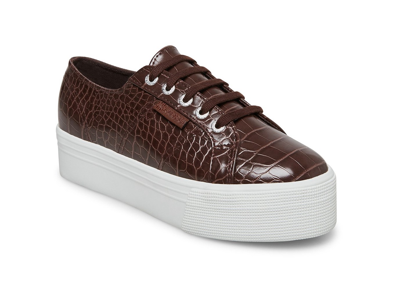 Superga Plataforma Mujer Marrones - 2790 Faux Crocodile - 798014MDP